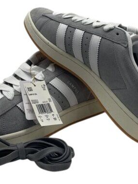 NEW ADIDAS Men's Campus 00s Low Top Sneakers Grey/White Size 13 (HQ8707)